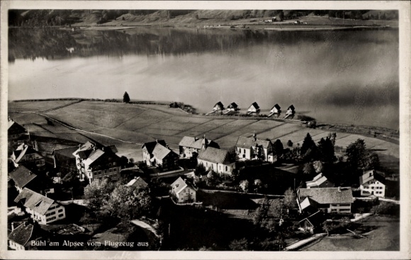 Postcard Bühl am Alpsee Immenstadt im Allgäu, aerial photograph