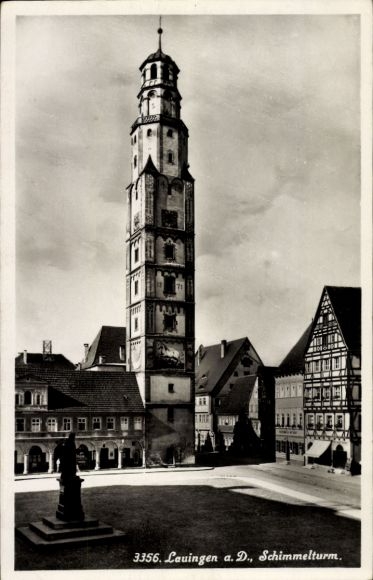 Ansichtkaart Lauingen aan de Donau Schwäbische Alb, Schimmelturm