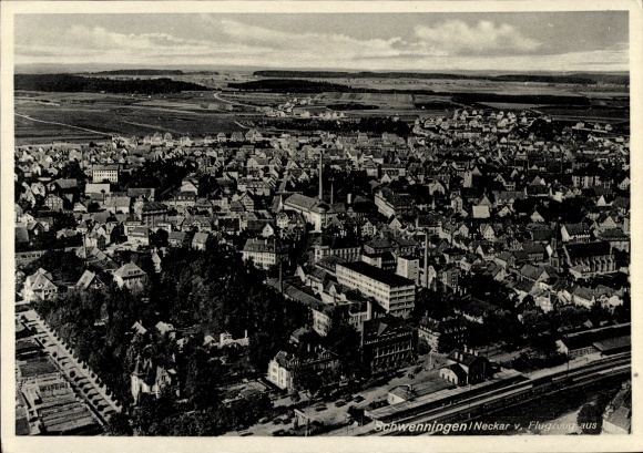 Ak Schwenningen am Neckar, luchtfoto