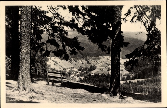 KP Katzhütte Oelze im Schwarzatal, widok na dolinę