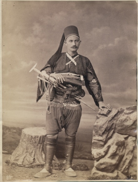 Photo Ottoman Empire, around 1880, Ottoman soldier?, still portrait, photographer G. Berggren
