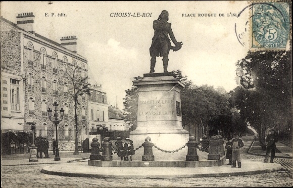 Postcard Choisy le Roi Val de Marne, Place Rouget de l'Isle