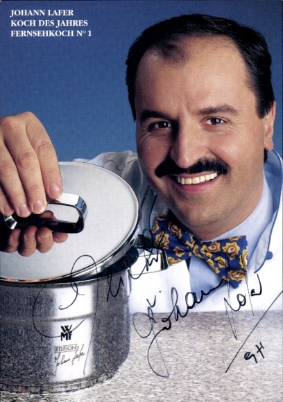 Autogrammkarte Koch Johann Lafer, Autogramm