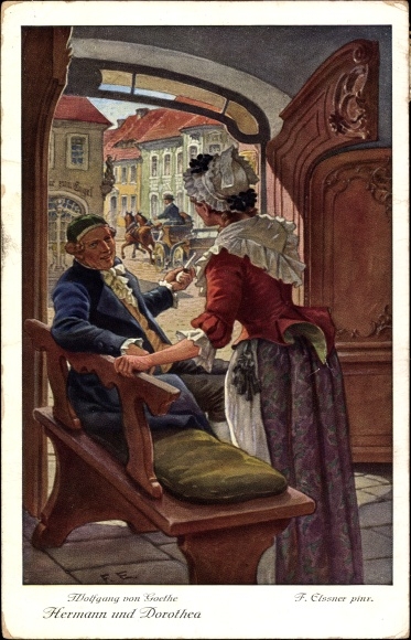 Artist PC Elßner, F., Wolfgang von Goethe, Hermann and Dorothea, series 132 no. 3748