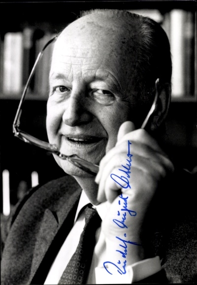 KP przedsiębiorca Rudolf-August Oetker, portret, autograf