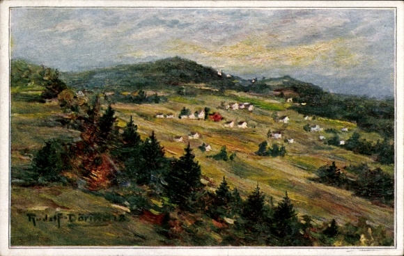 Postcard Vogelsgrün Auerbach im Vogtland, view of Schnarrtan and Vogelsgrün