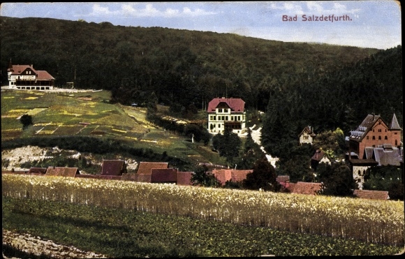 Postcard Bad Salzdetfurth in Lower Saxony, city panorama, fields