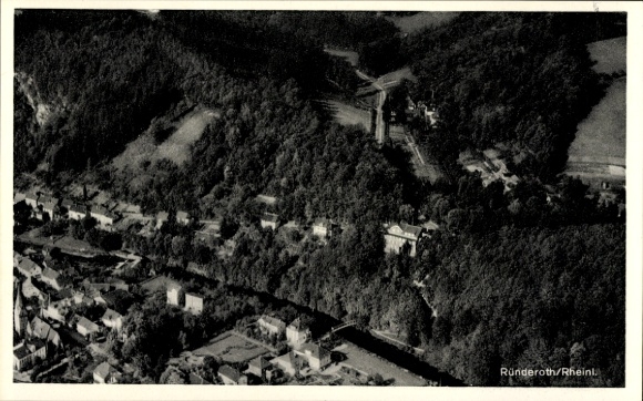 Ak Ründeroth Engelskirchen im Oberbergischen Kreis, Fliegeraufnahme