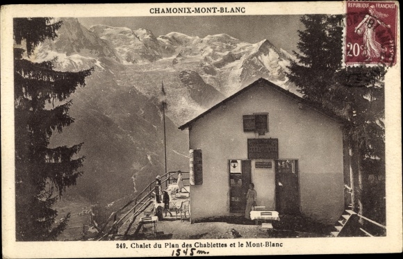 Postcard Chamonix Mont Blanc Haute Savoie, Chalet du Plan des Chablettes