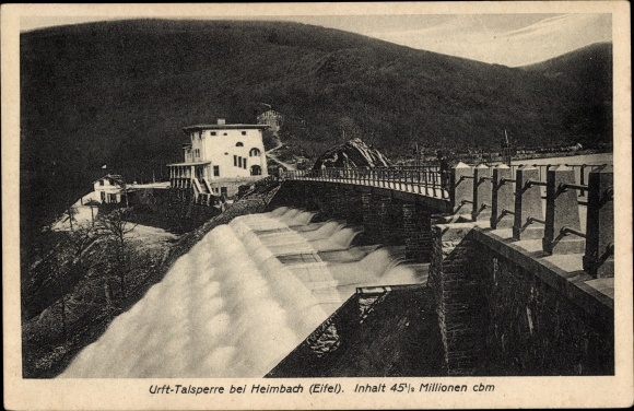 Postcard Gemünd Schleiden in the Eifel, Urftttalsperre