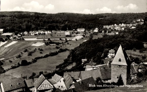 Ak Altweilnau Weilrod im Taunus, uitzicht op Neuweilnau, panorama