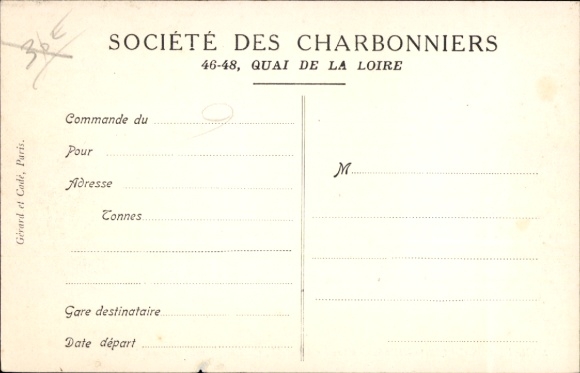 Ansichtkaart Parijs XV, Le Quai de Grenelle, Societe des Charbonniers