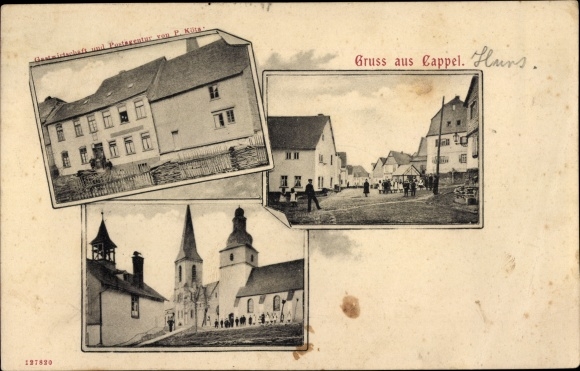 Postcard Cappel Lippstadt in Westphalia?, inn, church