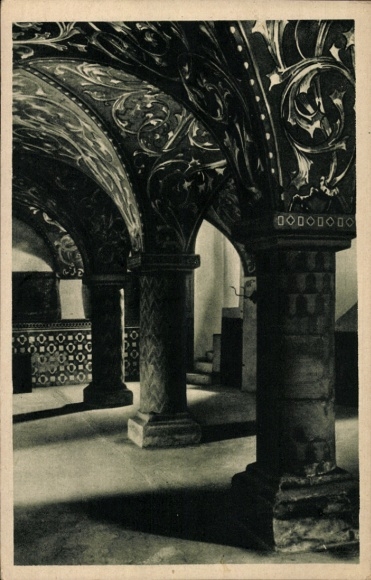 Ak Lauenstein Ludwigsstadt in Opper-Franken, kasteel Lauenstein, Orlamünder Hall