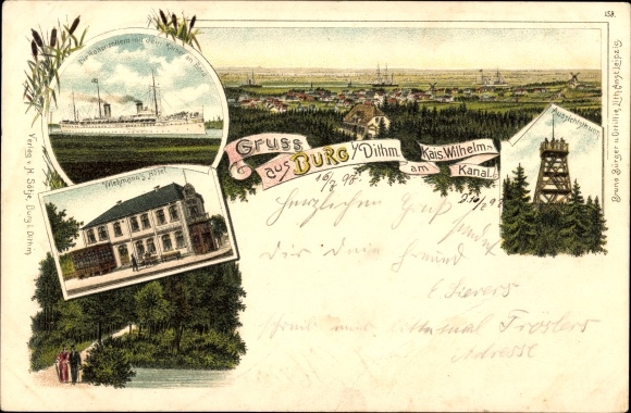 Zamek lito w Dithmarschen, Hotel Wiemann's, wieża widokowa