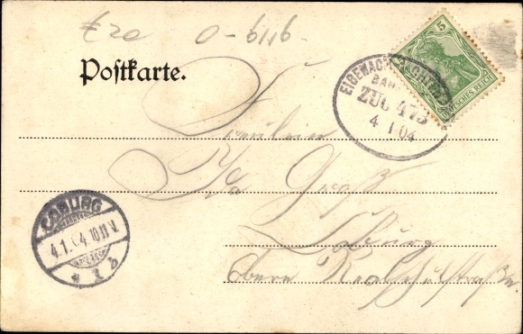 Postcard Veilsdorf in Thuringia, Hotel and Restaurant Klosterhof