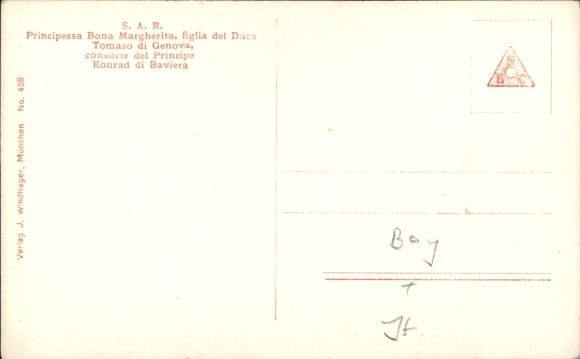 Künstler Ak Enrie, A., Prinzessin Konrad von Bayern