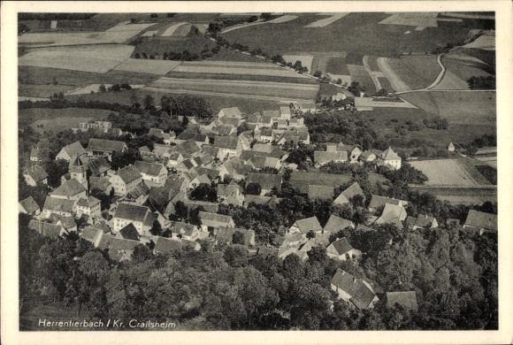 Ak Herrentierbach Blaufelden Baden Württemberg, Fliegeraufnahme