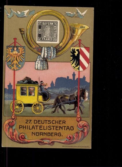 Postwaardestuk Ak PP 52 C1 01, 27e Duitse Filatelistendag 1921