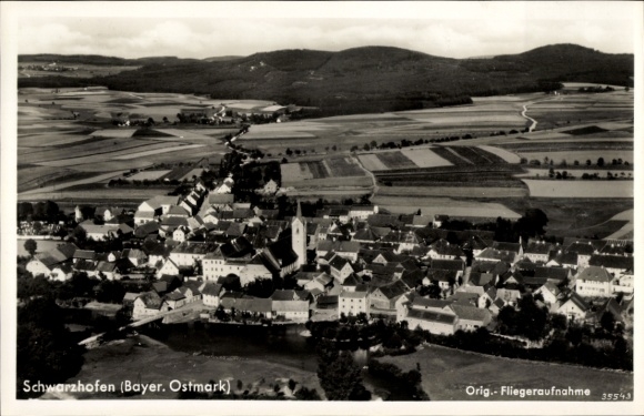 Ak Schwarzhofen in der Oberpfalz, Luftaufnahme
