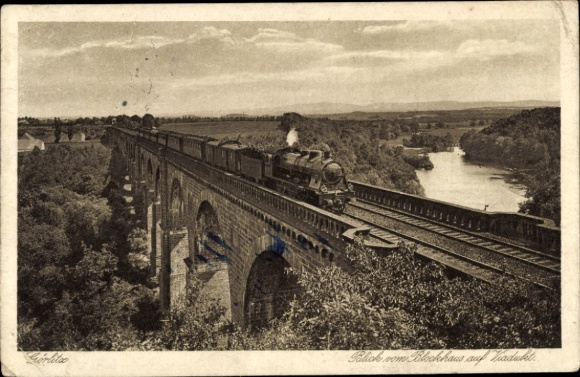 Postcard GIESEN DO NOT GIESSEN -------> 3539 Gießen on the Lahn, viaduct, steam train, river, landscape...