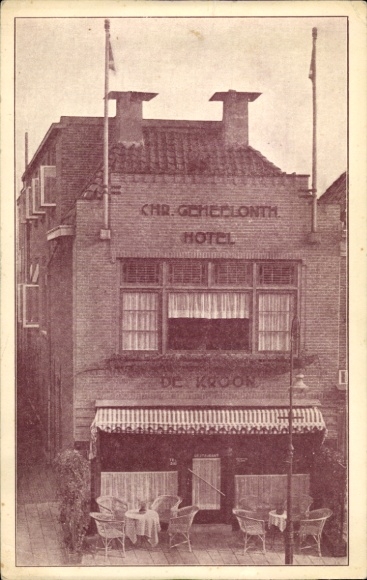 Postcard Assen Drenthe Netherlands, Christian Temperance Hotel De Kroon, Gedempte Singel 32