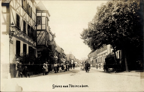 KP Rheinzabern w Palatynacie, ulica w mieście, zajazd