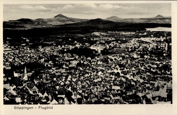 Postcard Göppingen in Württemberg, aerial photograph