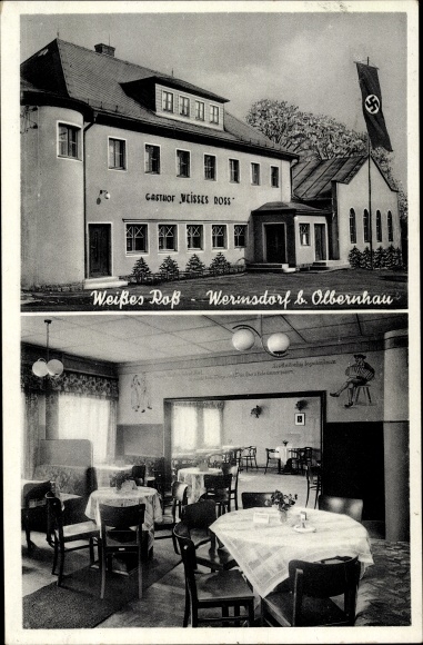 Ak Wernsdorf Pockau Erzgebirgskreis, Gasthaus Weißes Roß