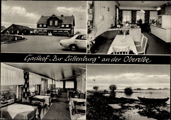 Postcard Hamburg Bergedorf Kirchwerder, Gasthof Zur Lüttenburg, owner Karl Wolz, Elbdeich 238