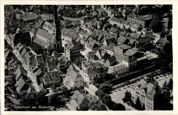 Ak Radolfzell am Bodensee, luchtfoto