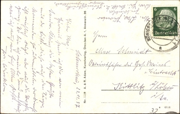 Postcard Königsbrück in Upper Lusatia, military training area, camp Schmorkau Castle