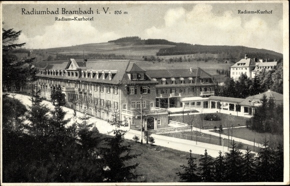 Postcard Bad Brambach in the Vogtland, spa hotel, Kurhof