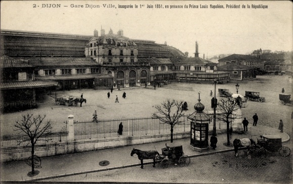 Postcard Dijon Côte d'Or, train station