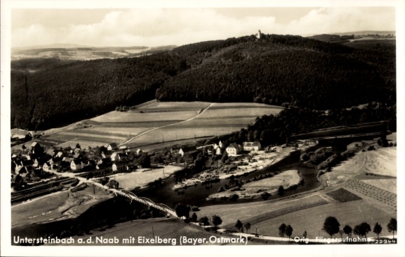 Ak Untersteinbach an der Naab Pfreimd in der Oberpfalz, Landschaftsaufnahme, Eixelberg, Brücke, F