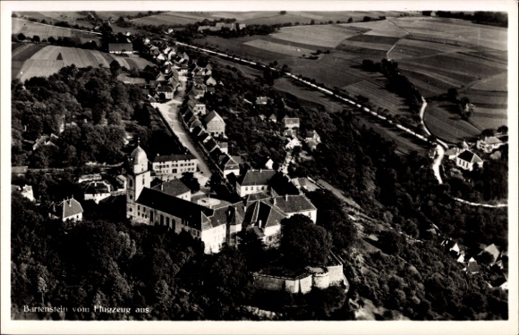 Postcard Bartenstein Schrozberg in Württemberg, aerial photograph