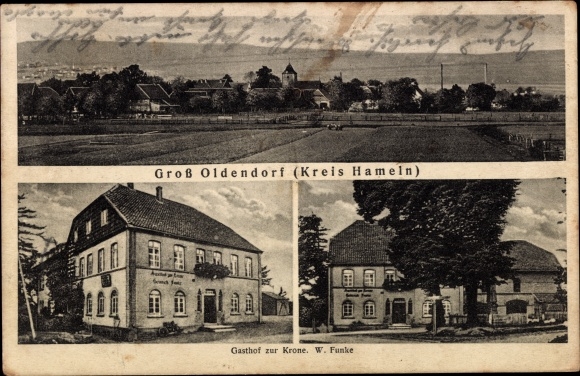 PC Großoldendorf Uplengen in Ostfriesland, general view, Gasthof zur Krone