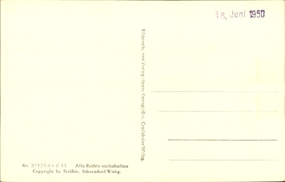 Postcard Wallerstein in Swabia, aerial photograph
