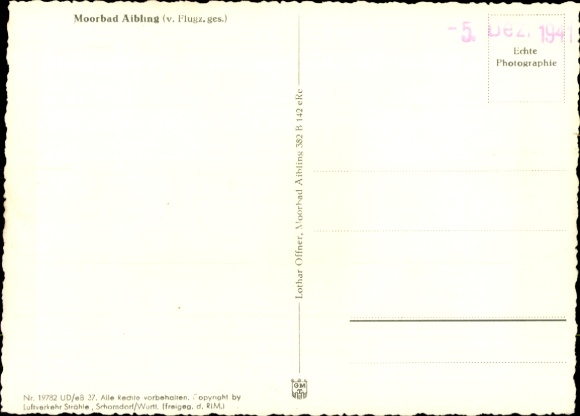 Postcard Bad Aibling in Upper Bavaria, landscape shot, mountains in the background, village view, fd Flugze