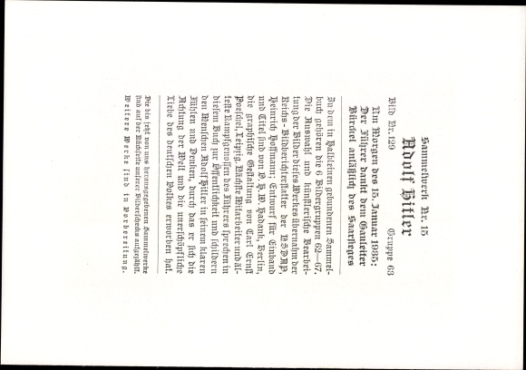Collective picture Adolf Hitler on the phone, Saarsieg, January 15, 1935, Collective work No. 15 picture 129