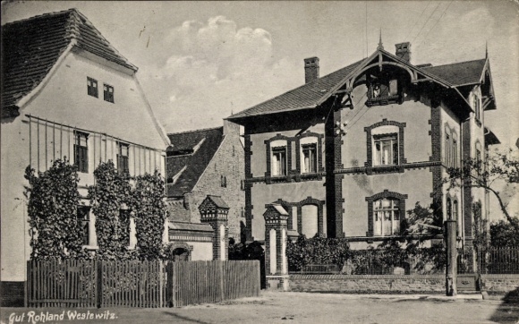 Postcard Westewitz Großweitzschen in Saxony, house view Gut Rohland, architecture, rural idyll