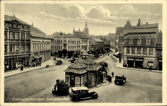 Postcard Lutherstadt Eisleben, Schlageter Plan