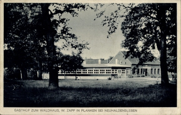 Postcard Planken Neuhaldensleben Haldensleben Börde, Gasthof zum Waldhaus