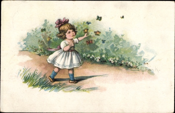 Artist PC Frank, Elly, girl surrounded by butterflies