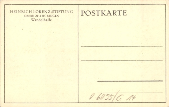 Postcard Oberhof in the Thuringian Forest, Heinrich Lorenz Foundation, Wandelhalle