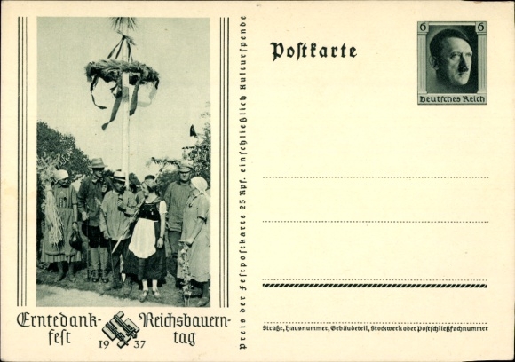 Ganzsachen Ak Erntedankfest, Reichsbauerntag 1937