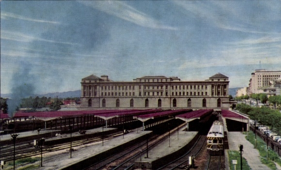 Postcard Adelaide South Australia, train station