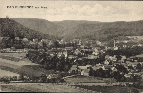 Postcard Bad Suderode Quedlinburg in the Harz Mountains, general view