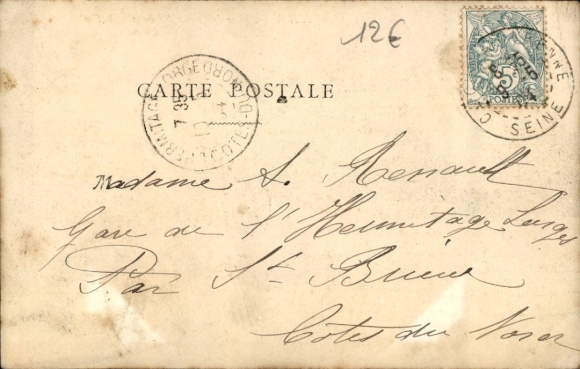 Postcard Clichy Hauts de Seine, Église de la rue d'Alsace