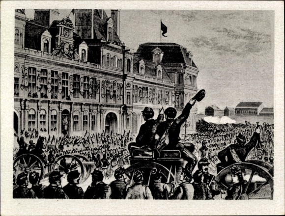 Collection picture history of the German labor movement part II, picture 1 proclamation Paris Commune 1871